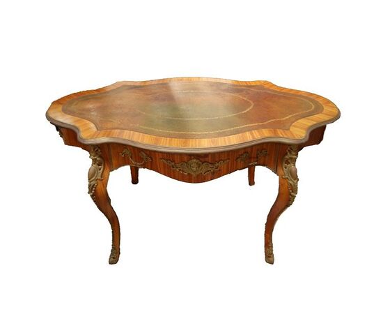 Shaped rosewood desk from 19th-century French Louis XV style