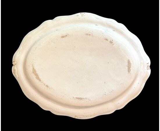 Majolica plate with rose decoration. Finck Manufacture. Bologna.