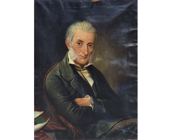 Portrait of a gentleman – Late 19th century, strong expressiveness, to be restored