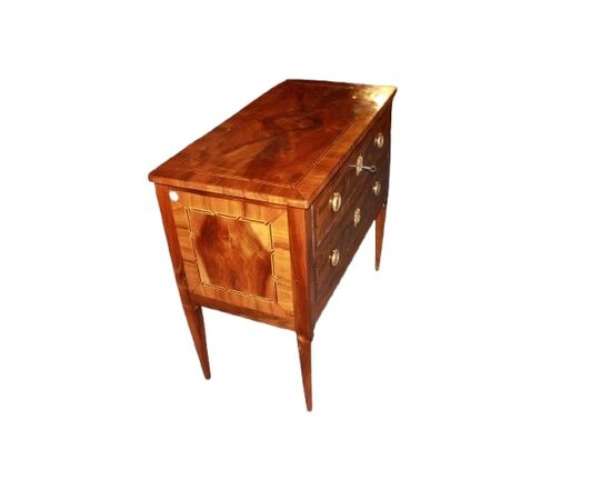 Small Louis XVI Style Walnut Chest of Drawers from the 1800s