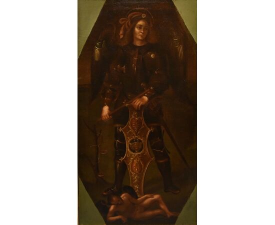 Saint Michael the Archangel, Lombard painter of the 17th century