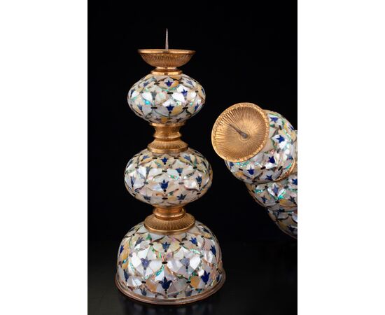 Mother-of-pearl candelabras