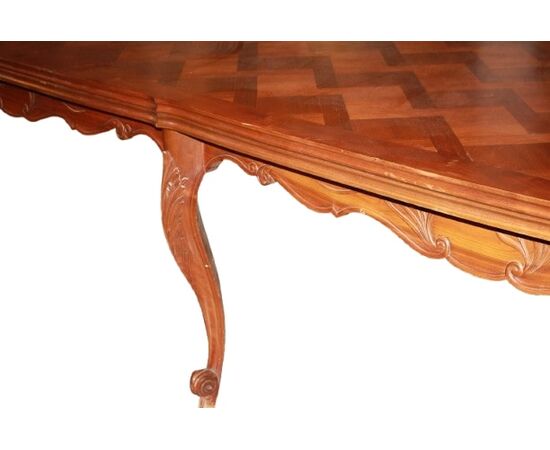 Large Extendable Rectangular Provençal Style Table, 3 meters, 19th century
