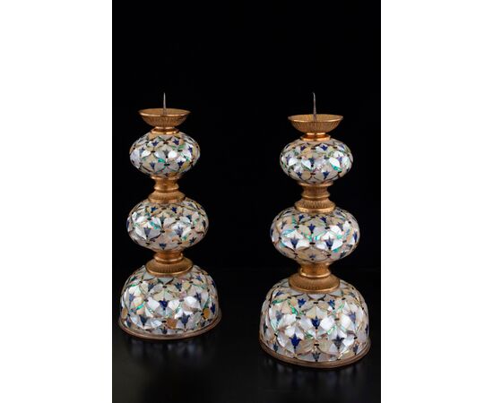Mother-of-pearl candelabras