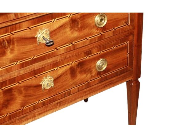Small Louis XVI Style Walnut Chest of Drawers from the 1800s