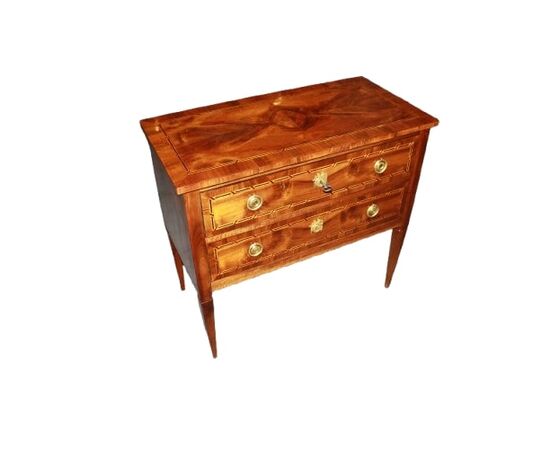 Small Louis XVI Style Walnut Chest of Drawers from the 1800s