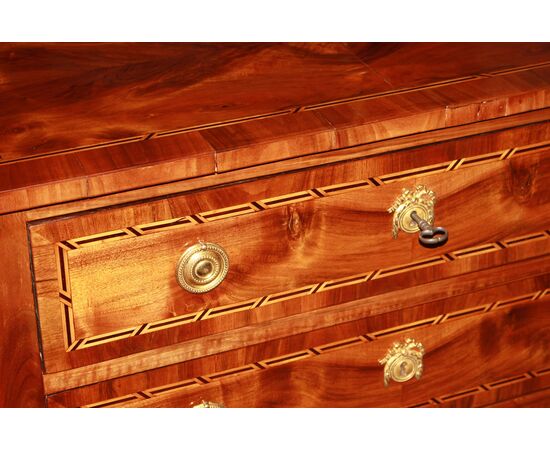Small Louis XVI Style Walnut Chest of Drawers from the 1800s