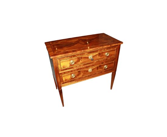 Small Louis XVI Style Walnut Chest of Drawers from the 1800s