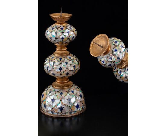 Mother-of-pearl candelabras