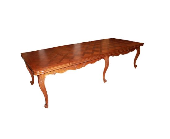 Large Extendable Rectangular Provençal Style Table, 3 meters, 19th century