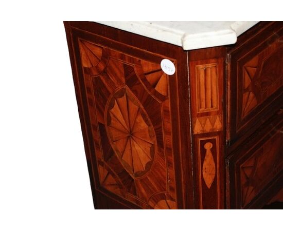 French Louis XVI style bedside table from the 1700s with marble top