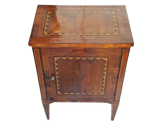 INLAID NIGHTSTAND - LOMBARDY - LOUIS XVI