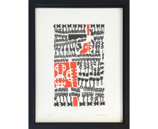 "Untitled" - Lithograph by Giuseppe Capogrossi (1900-1972)