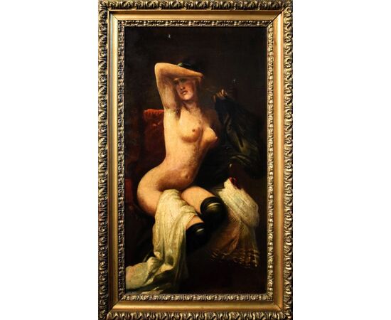 Female Nude with Black Stockings
