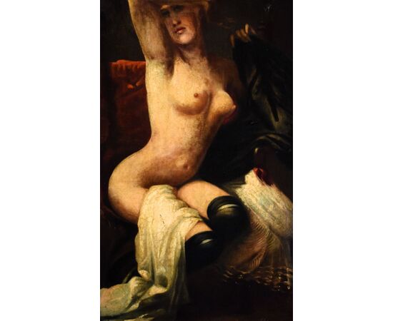 Female Nude with Black Stockings