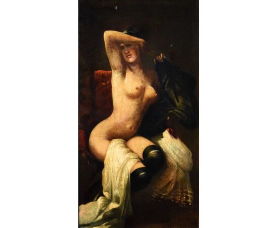 Female Nude with Black Stockings