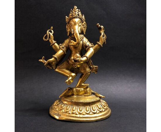 GANESH NEPALESE BRONZO DORATO