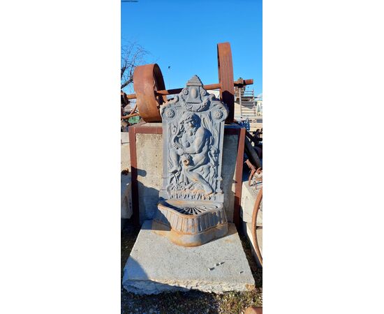 Cast iron wall fountain