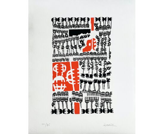 "Untitled" - Lithograph by Giuseppe Capogrossi (1900-1972)