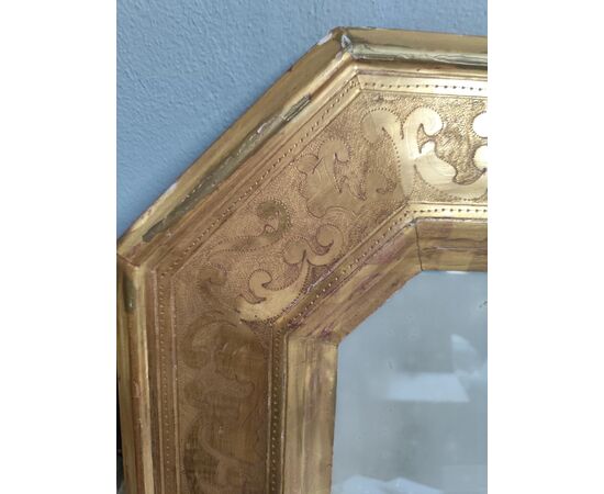 CORNICE RETTANGOLARE IN LEGNO  CON SPECCHIO