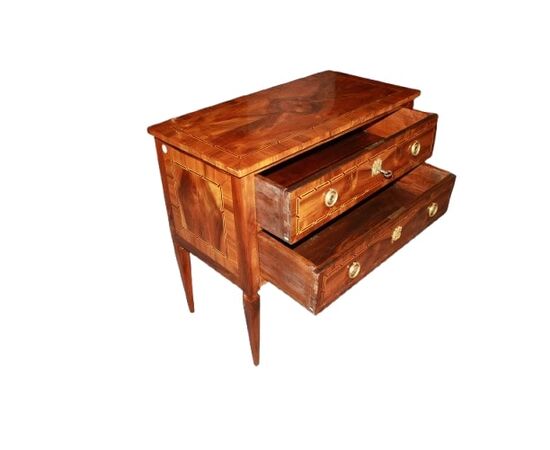 Small Louis XVI Style Walnut Chest of Drawers from the 1800s