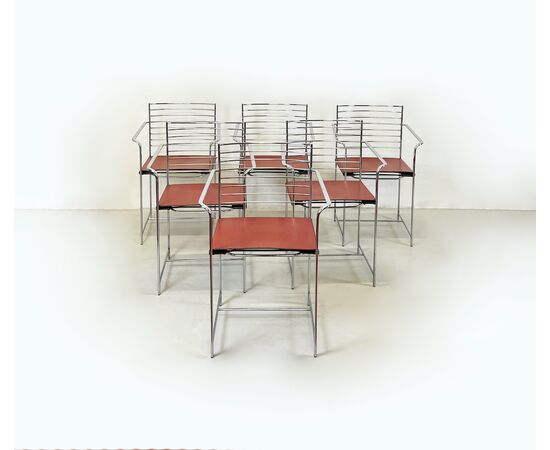 Metal Chairs by Cidue Italy - Chairs 1970 (6 pcs)
