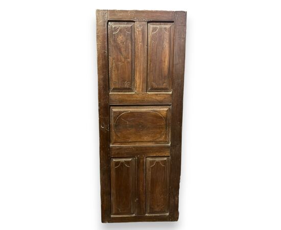 PTI766 - Antique single-leaf door, double-sided, 18th century, dimensions cm W 73 x H 189