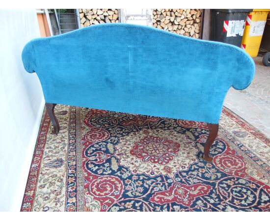 LOUIS XV STYLE TWO-SEATER SOFA LATE 18TH CENTURY FROM PIEDMONT cm L 174xW60xH93