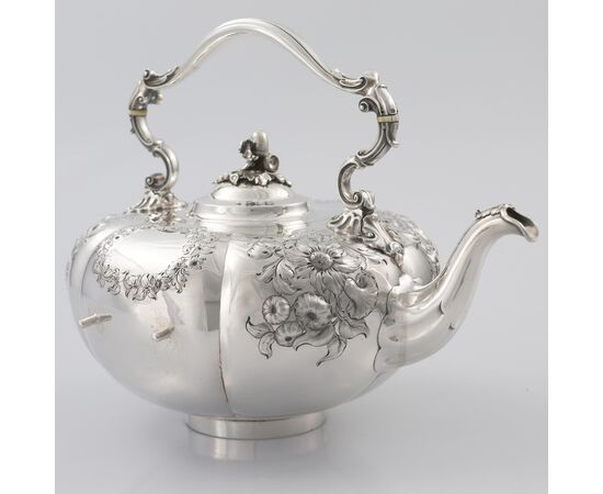 William IV sterling silver kettle on stand, Paul Storr for Storr & Mortimer, London, 1837