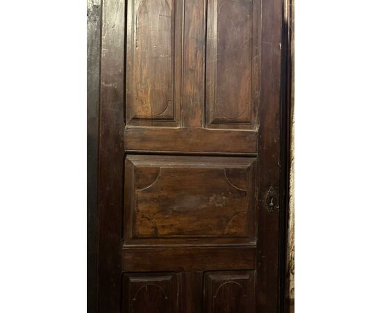 PTI766 - Antique single-leaf door, double-sided, 18th century, dimensions cm W 73 x H 189