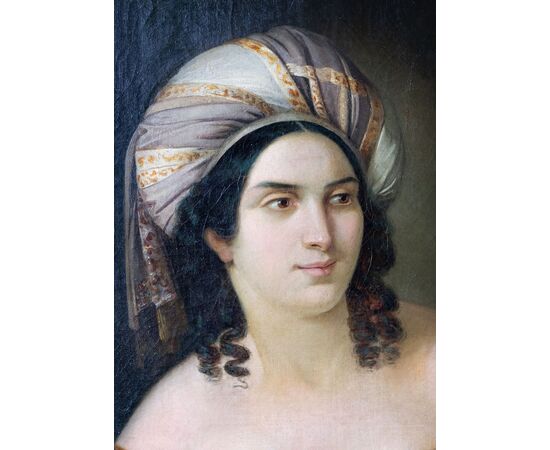 Portrait of a lady in oriental dress, Natale Schiavoni