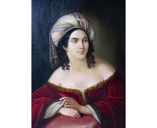 Portrait of a lady in oriental dress, Natale Schiavoni