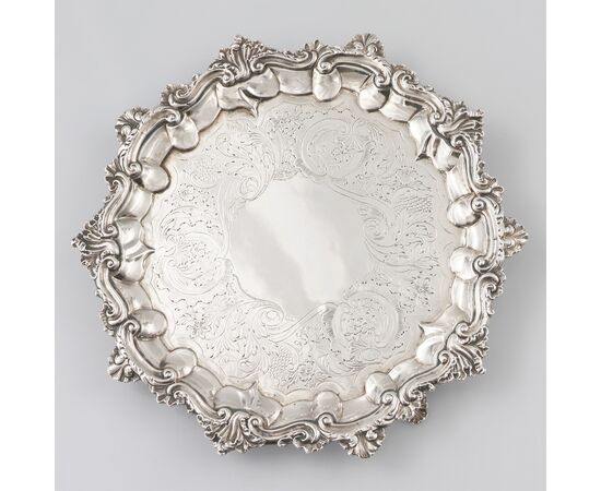 George IV sterling silver salver, Paul Storr, London, 1828
