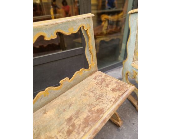 Pair of wooden benches
