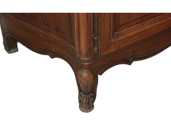 French 2-door sideboard with drawers from the late 1800s, Provençal style, in oak wood