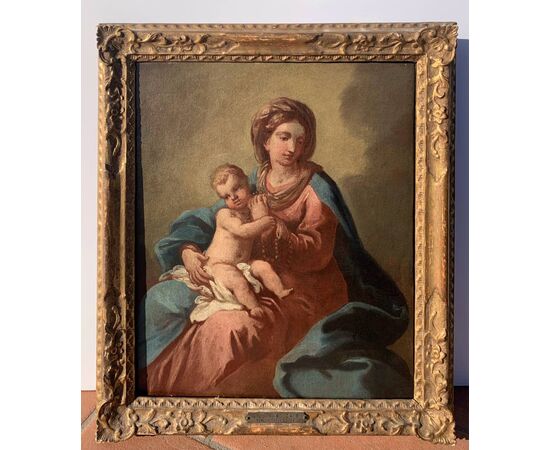 Pittore veneziano (XVIII sec.) - Madonna con Bambino.