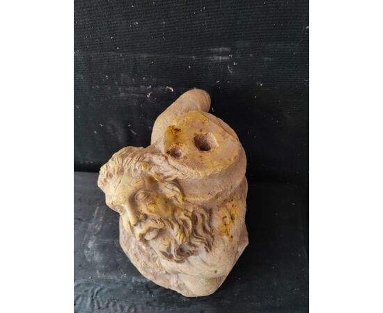 Meraviglioso antico basamento d'acquasantiera d'altare in marmo nembro tabaccon - H 39 cm - Venezia