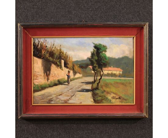 Italian landscape painting signed by C. Filippelli