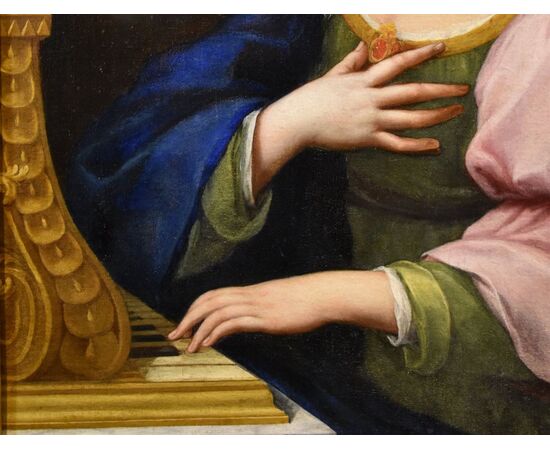 Saint Cecilia and two cherubs, Lucas de la Haye, known as Luca Fiammingo (Nivelles, 1612–Rome, 1682)