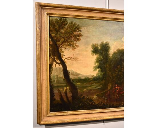 Wooded landscape with the Archangel Raphael and Tobias