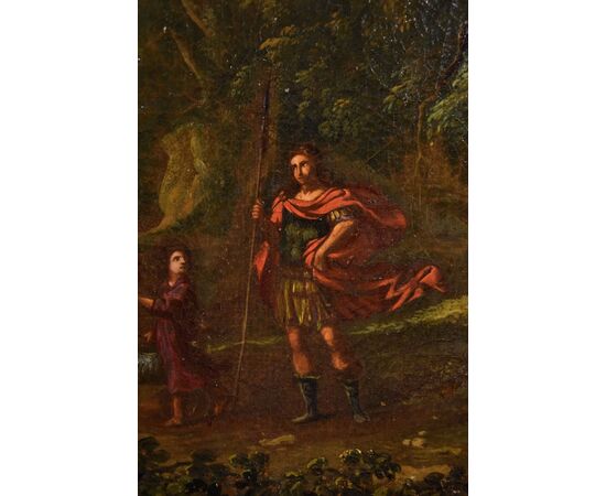 Wooded landscape with the Archangel Raphael and Tobias