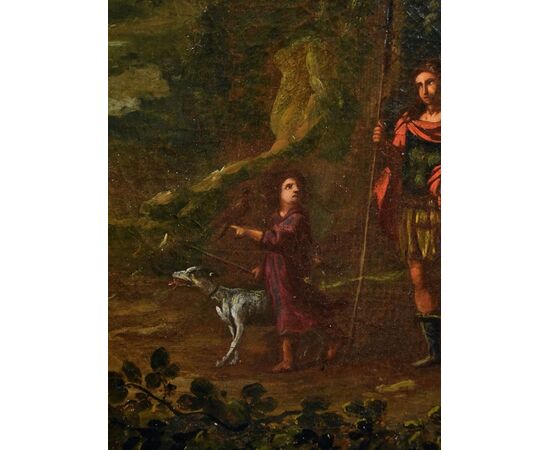 Wooded landscape with the Archangel Raphael and Tobias