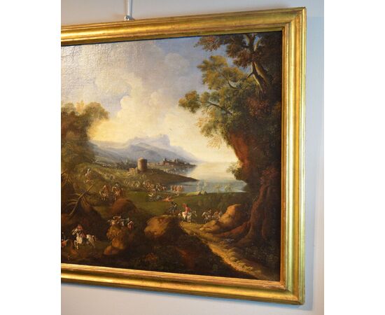 Coastal landscape, attributed to Pandolfo Reschi called Monsù Pandolfo (Gdansk 1643 - Florence 1699)