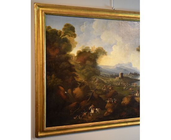 Coastal landscape, attributed to Pandolfo Reschi called Monsù Pandolfo (Gdansk 1643 - Florence 1699)