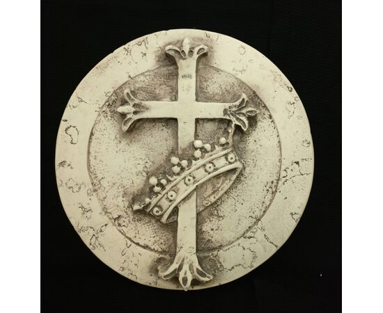 Medaglione Templare/Massonico - Diametro 38 cm - Marmo d'Istria
