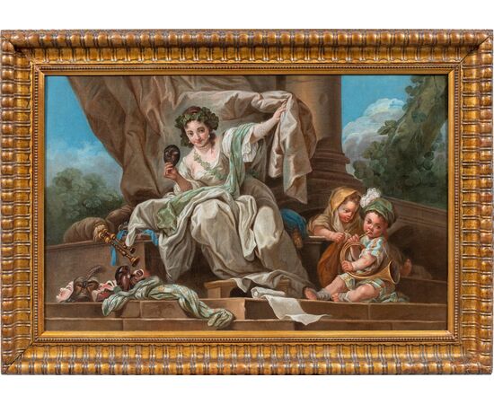 Charles-André van Loo (Nizza 1705 - Parigi 1765) attr. a - Allegoria della Commedia.