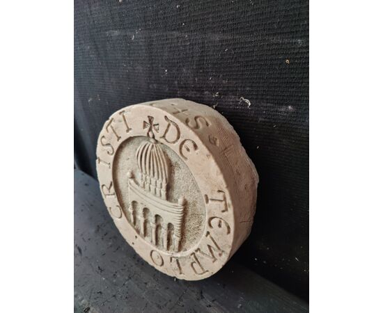 Medaglione Templare - Cristi de Templo - Diametro 30 cm - Marmo d'Istria