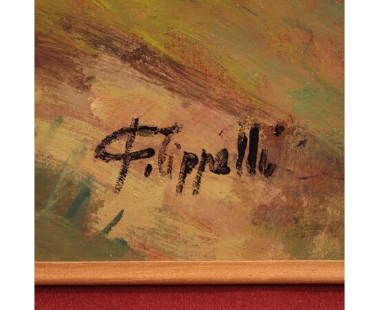 Italian landscape painting signed by C. Filippelli