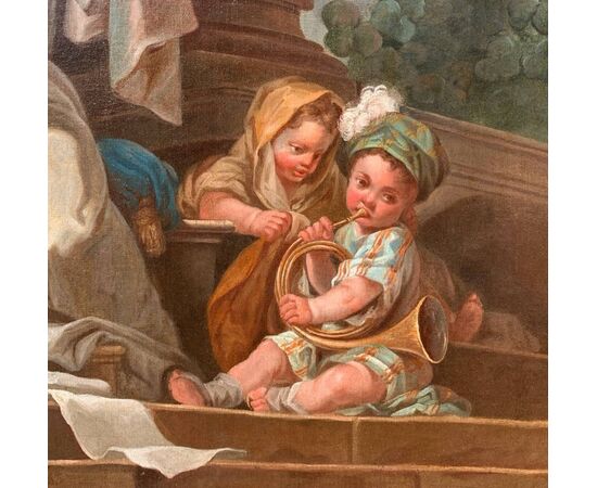 Charles-André van Loo (Nizza 1705 - Parigi 1765) attr. a - Allegoria della Commedia.