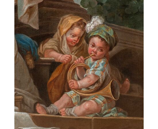 Charles-André van Loo (Nizza 1705 - Parigi 1765) attr. a - Allegoria della Commedia.